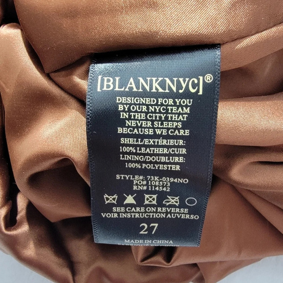 NWT Blank NYC Suede Leather Mini Skirt Pockets Dried Tobacco Brown Women's 27 - Picture 7 of 10